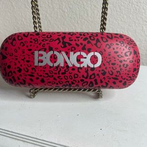 BONGO Red/Black Leopard Hard Eyeglass Case
